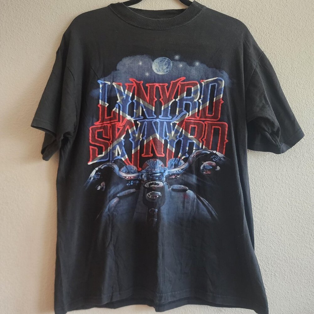 Vintage Lynyrd Skynyrd Shirt Mens Large Black 25th Anniversary Band Tee 1998 90s